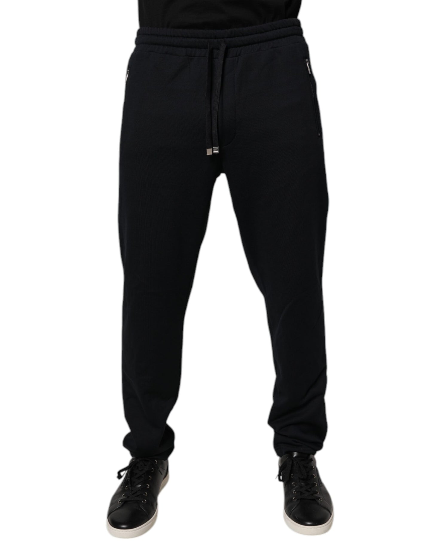 Black Cotton Men Jogger Sweatpants Pants