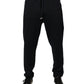 Black Cotton Men Jogger Sweatpants Pants
