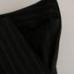 Black High Waist Straight Dress Trouser Pants
