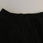 Black High Waist Straight Dress Trouser Pants