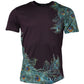 Violet Peacock Feather Men Crew Neck T-Shirt