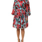 Multicolor Romantic Floral Silk Chiffon Dress