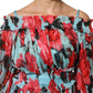 Multicolor Romantic Floral Silk Chiffon Dress