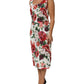 Multicolor Floral Print Viscose Sheath Dress