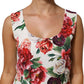 Multicolor Floral Print Viscose Sheath Dress