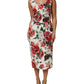 Multicolor Floral Print Viscose Sheath Dress