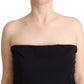 Black Lyocell Strapless Straight Trouser Jumpsuit
