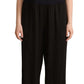 Black Lyocell Strapless Straight Trouser Jumpsuit