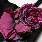 Black Flower Applqies Bodycon Sheath Dress