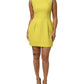 Yellow A-line Sheath Sleeveless Mini Dress