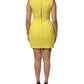 Yellow A-line Sheath Sleeveless Mini Dress