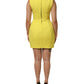 Yellow A-line Sheath Sleeveless Mini Dress