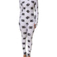 Black White Logo Monogram Long Sleeves Jumpsuit Dress