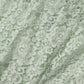 Mint Green Floral Lace Trim Midi Dress
