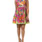Pink Fruit Print A-line Mini Sleeveless Dress