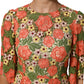 Multicolor Floral Embroidery Aline Mini Dress