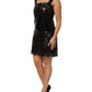 Black Cut Out A-line Sheath Mini Dress