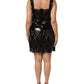 Black Cut Out A-line Sheath Mini Dress