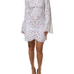 White Cut Out A-line Sheath Mini Dress
