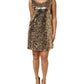 Gold Sequined Nylon A-line Sheath Mini Dress