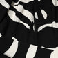 Black White One Shoulder High Slit Mini Dress