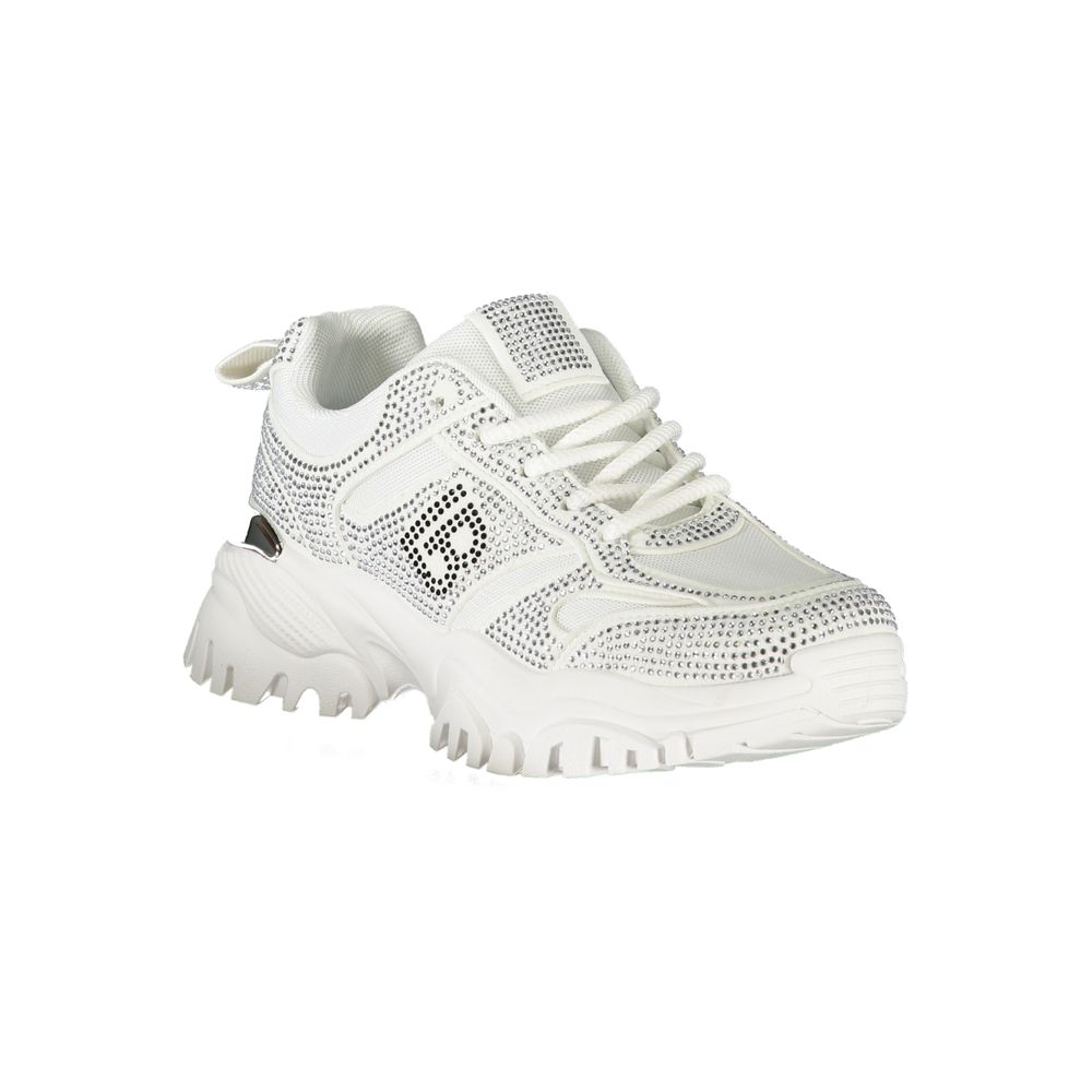White Polyester Sneaker