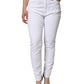 White AUDREY Cotton Logo Skinny Denim Jeans