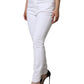 White AUDREY Cotton Logo Skinny Denim Jeans