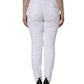 White AUDREY Cotton Logo Skinny Denim Jeans