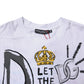 White Graphic Crew Neck Short Sleeves T-shirt