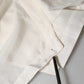 Off White Silk Button Down Polo Shirt Top