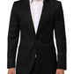 Black MARTINI 2 Buttons Suit Jacket Blazer