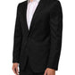 Black MARTINI 2 Buttons Suit Jacket Blazer