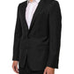 Dark Gray Stripes MARTINI 1 Button Suit Blazer
