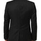 Black Stripes MARTINI 1 Button Suit Blazer