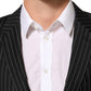 Black Stripes MARTINI 1 Button Suit Blazer