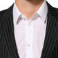 Dark Gray Stripes MARTINI 1 Button Suit Blazer