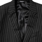 Black Stripes MARTINI 1 Button Suit Blazer