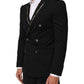 Black SICILIA Double Breasted Jacket Blazer