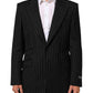 Black Stripes 2 Buttons Suit Jacket Blazer
