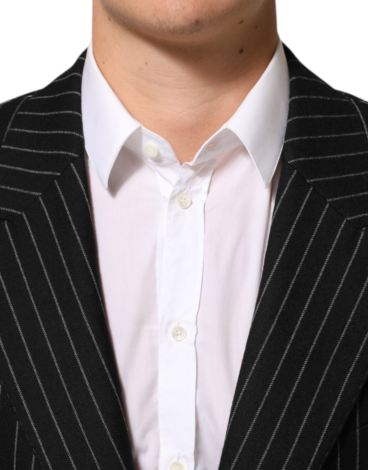 Dark Gray Stripes 2 Buttons Suit Jacket Blazer
