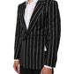 Dark Gray Stripes SICILIA 1 Button Suit Blazer