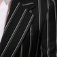 Dark Gray Stripes SICILIA 1 Button Suit Blazer