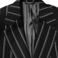 Dark Gray Stripes SICILIA 1 Button Suit Blazer