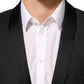 Black Wool GOLD 1 Button Suit Coat Blazer