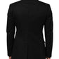 Black Wool 2 Buttons Suit Men Jacket Blazer