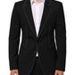 Black SICILIA 2 Buttons Suit Jacket Blazer