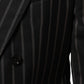 Dark Gray Stripes SICILIA 1 Button Suit Blazer