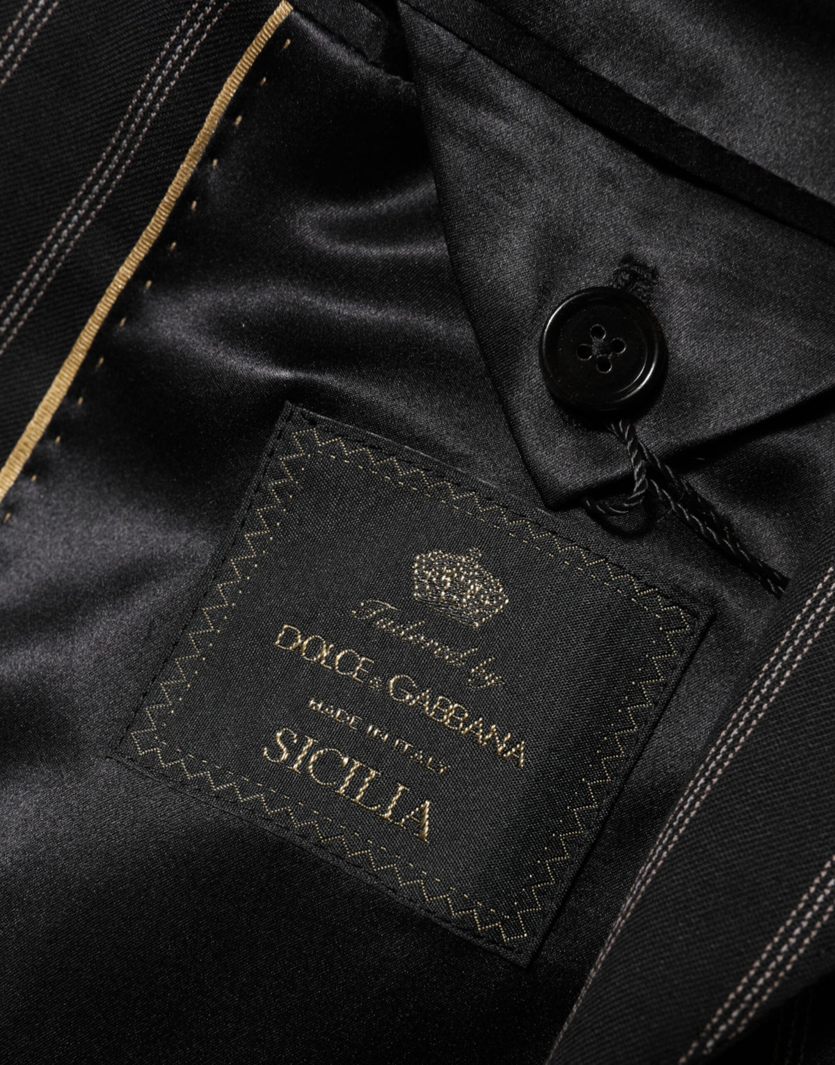 Dark Gray Stripes SICILIA 1 Button Suit Blazer