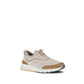 Beige Cotton Athletic Sneakers